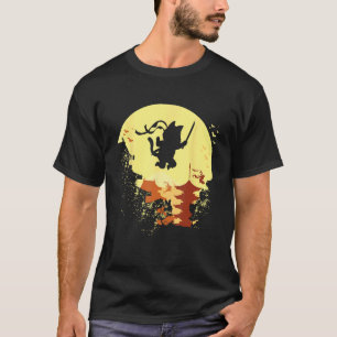 Camiseta Gatito Ninja Guerrero Gato Espadachín Gato Samurái