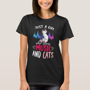 Camiseta Gatito Nota Musical Clave Músico Gato