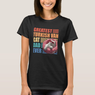 Camiseta Gatito Papá EL MEJOR GATO TURCO VAN PAPÁ DE GATOS 