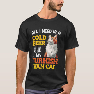 Camiseta Gatito papá TODO LO QUE QUIERO ES CERVEZA FRÍA Y T