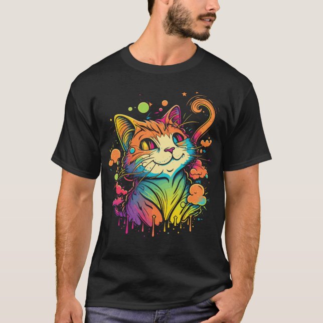 Camiseta Gatito personalizado juguetón (Anverso)