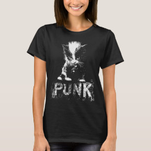 Camiseta Gatito Punk Con Diseño Gótico Nge Mohawk