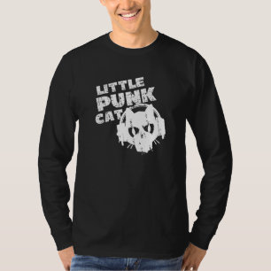 Camiseta Gatito punk rockero punk con mohawk