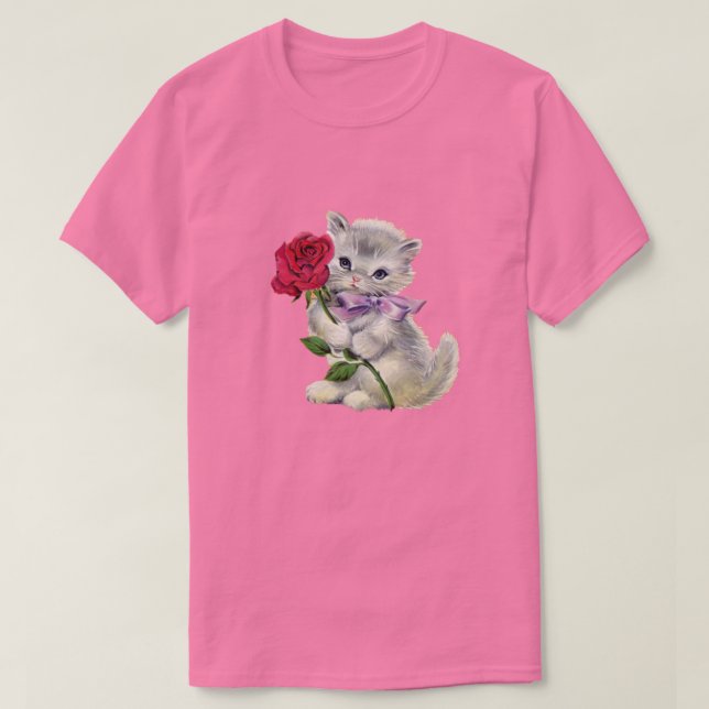 Camiseta Gatito Retro (Diseño del anverso)