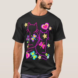 Camiseta Gatito Retro Gatito Años 80 Vintage Amantes de los