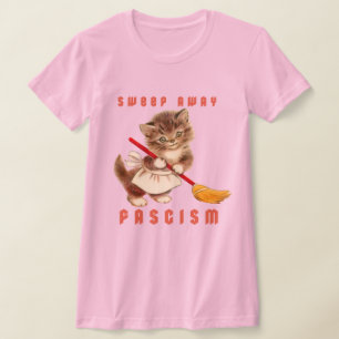 Camiseta Gatito retro lindo - Evita el fascismo