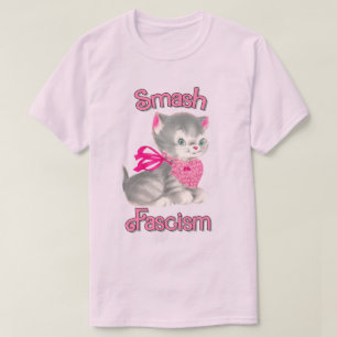 Camiseta Gatito retro lindo - Rompe el fascismo