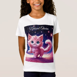 Camiseta Gatito rosa soñado mascotas guardería diseño único
