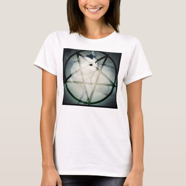 Camiseta gatito satánico (Anverso)