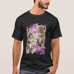Camiseta Gatito Scottish Fold Salado y Orgulloso Estética d