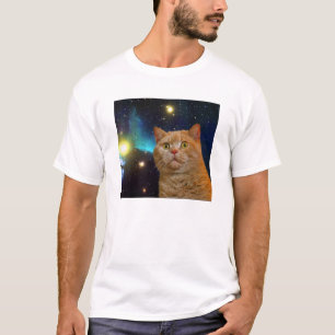 Camiseta Gatito sorprendido del espacio