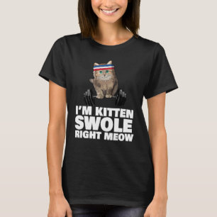 Camiseta Gatito Swole Ahora Mismo Entrenamiento de Gato Gat
