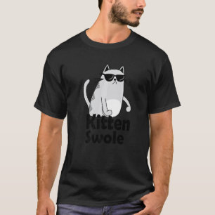 Camiseta Gatito Swole Gato Genial Levantamiento de Pesas En