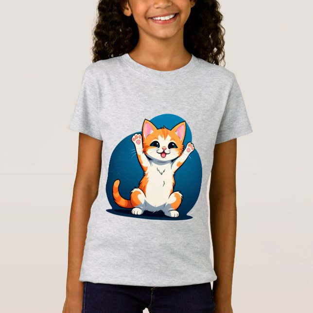 Camiseta Gatito Tabby Feliz (Anverso)