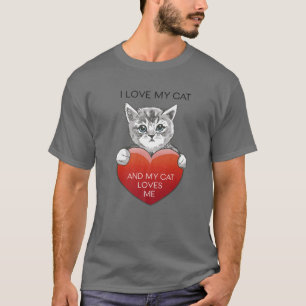 Camiseta Gatito Tiene Un Gran Corazón En Los Gatos Amantes
