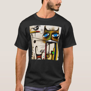 Camiseta gatito tonto gatito lindo gatito maúlla retrato in