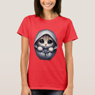 Camiseta Gatito Triste – Diseño de Gato Estético Lindo
