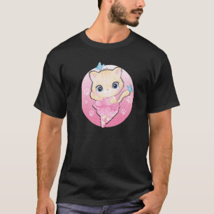 Camiseta Gatito Tutú Gato Bailarina Gráfico de Ballet Etapa