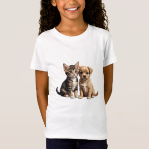 Camiseta Gatito y cachorro