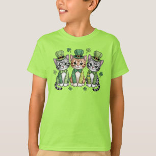 Camiseta Gatitos afortunados del día de San Patricio-47474