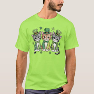 Camiseta Gatitos afortunados del día de San Patricio-47474