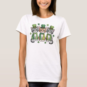 Camiseta Gatitos afortunados del día de San Patricio-47474