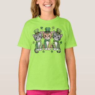 Camiseta Gatitos afortunados del día de San Patricio-47474