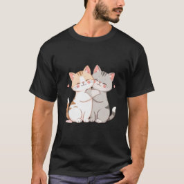 Camiseta Gatitos amigos lindos abrazándose Arte de amor ✨🐾