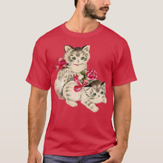 Camiseta Gatitos con arcos rosados