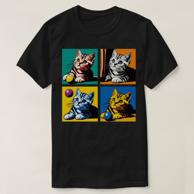 Camiseta Gatitos de arte Shorthair de Estados Unidos (Diseño del anverso)