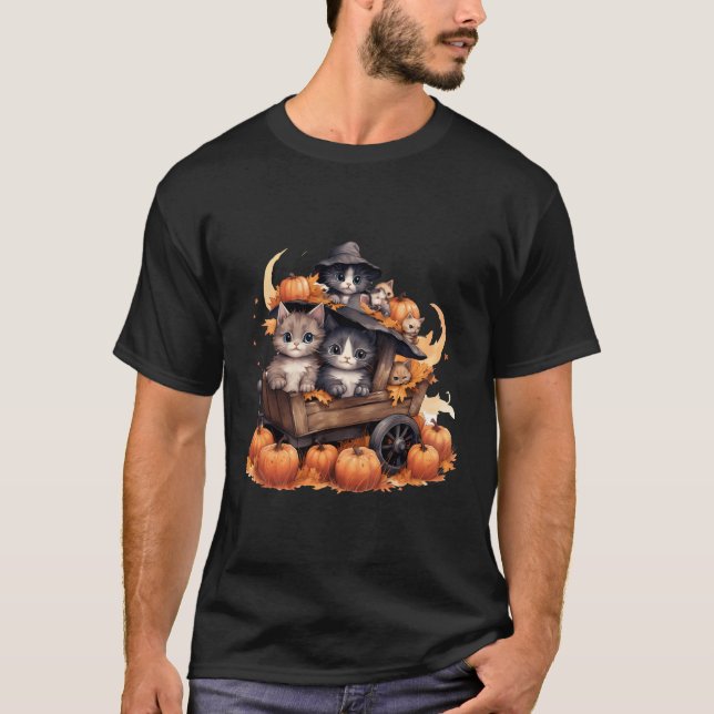 Camiseta Gatitos de Halloween (Anverso)
