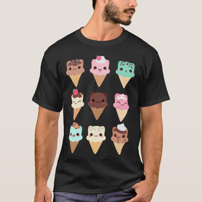 Camiseta Gatitos de helados (Anverso)