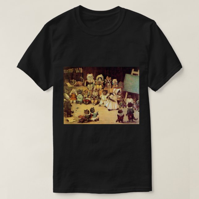 Camiseta Gatitos de la escuela de un gato, Louis Wain (Diseño del anverso)