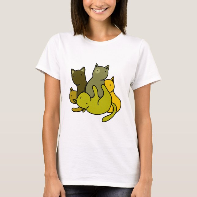Camiseta Gatitos de oliva (Anverso)