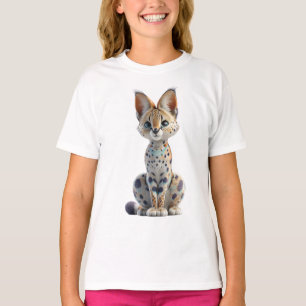 Camiseta Gatitos de selva manchados serval caprichosos para