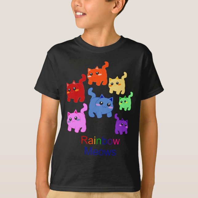 Camiseta ¡Gatitos del arco iris! (Anverso)