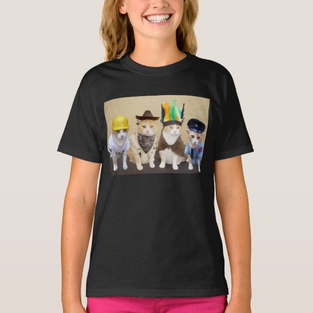 Camiseta Gatitos del pueblo (Anverso)