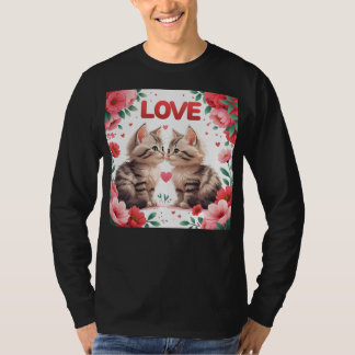 Camiseta Gatitos enamorados un dulce amor