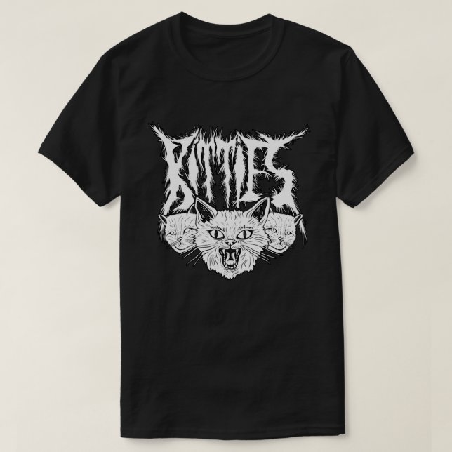 Camiseta Gatitos - Estilo Metal (Diseño del anverso)