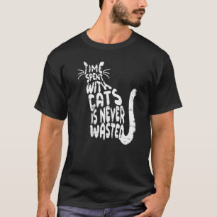 Camiseta Gatitos Gatos Dueño Gatito Ronroneo Maullar Tipogr