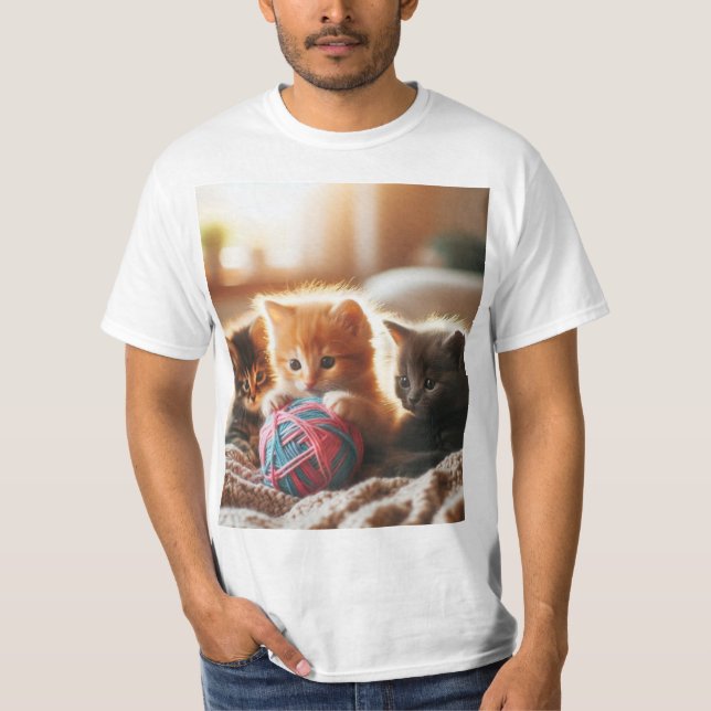 Camiseta Gatitos jugando (Anverso)