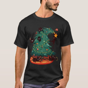 Camiseta Gatitos jugando en el árbol de Navidad