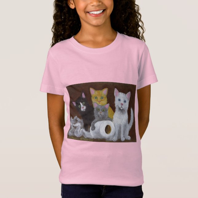 Camiseta Gatitos juguetones (Anverso)