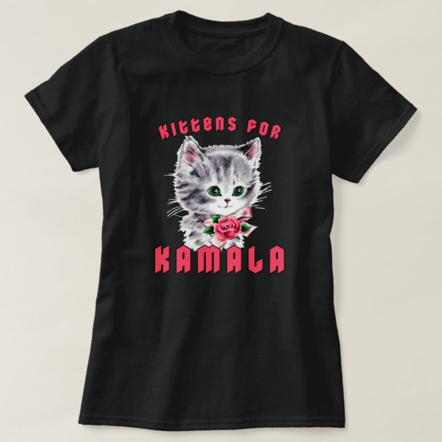 Camiseta Gatitos para Kamala (Diseño del anverso)