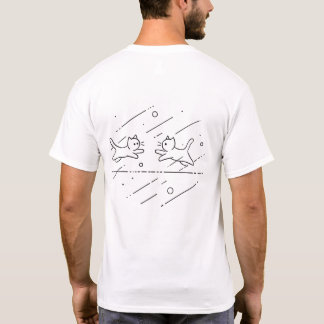 Camiseta Gatitos Unisex Juegan Dibujando Minimalista
