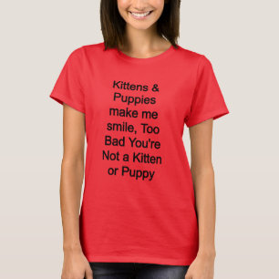 Camiseta Gatitos y cachorros me hacen sonreír