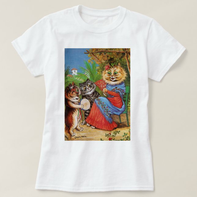 Camiseta Gatitos y damas, Louis Wain (Diseño del anverso)