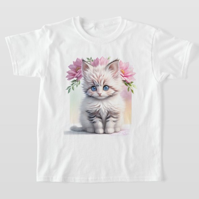Camiseta Gatitos y flores (Distribución)