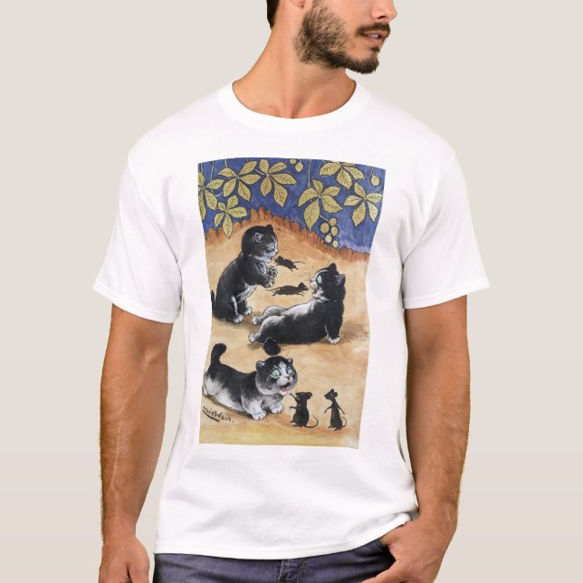 Camiseta Gatitos y ratas, Louis Wain (Anverso)