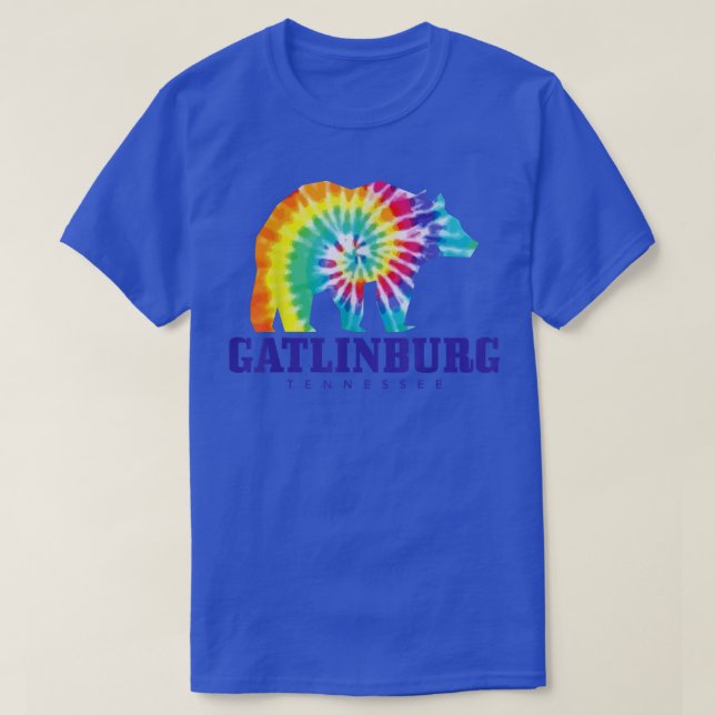 Camiseta Gatlinburg Tennessee Bear Tie Dye Vintage Retro (Diseño del anverso)